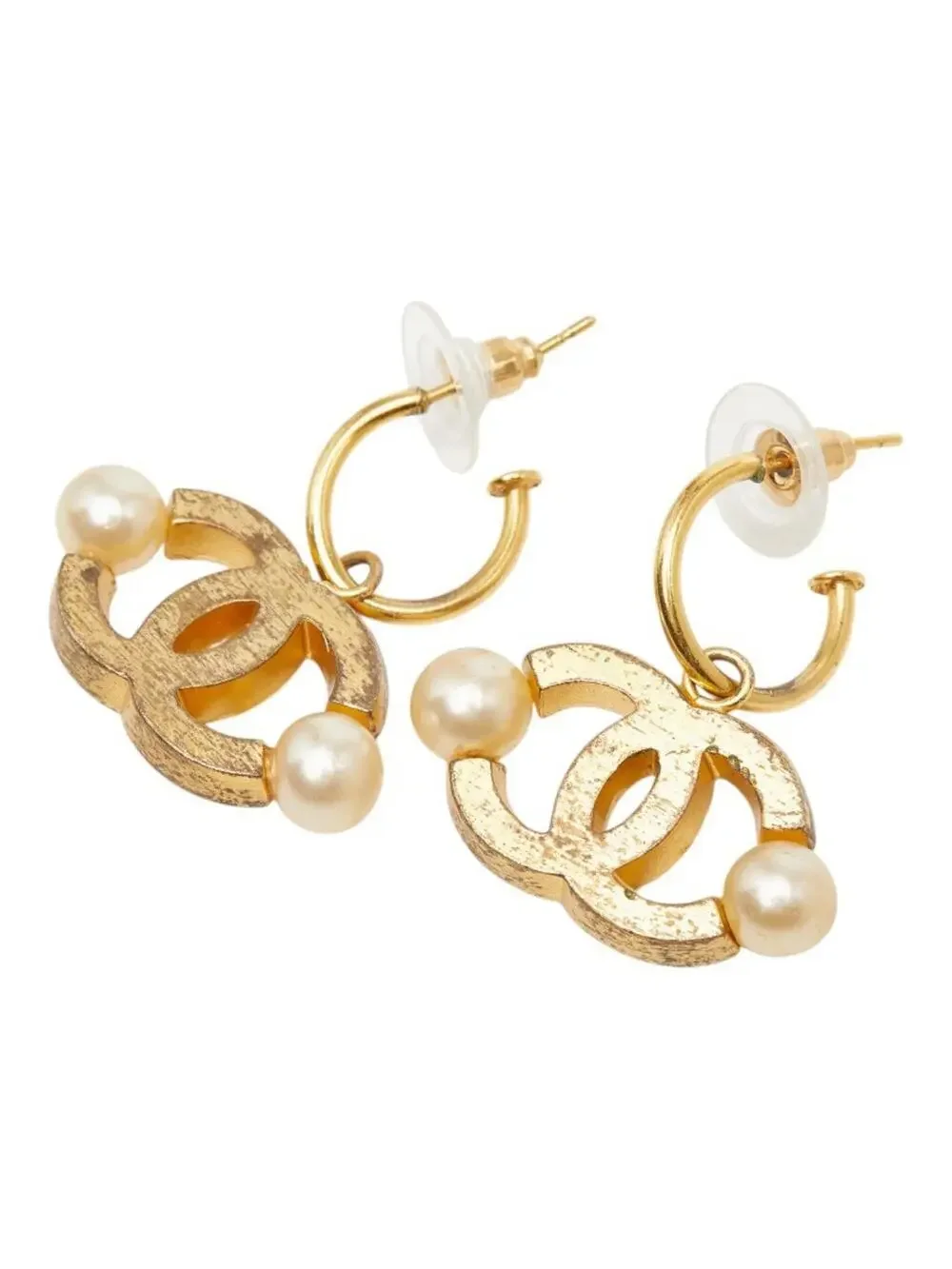 Chanel Cc Logo Earrings Metal Gold-Tone #287913C54B